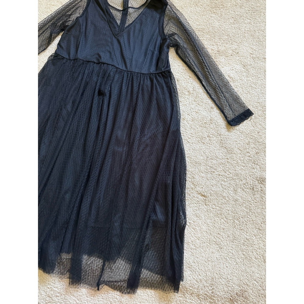 Torrid Black Long Sleeve Mesh & Tulle Dress Size 18 - Picture 2 of 7